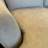 Bielefelder Werkstätten - Sofa Saloni Stoff Prato BW1728-181 Beige Füße Holz Braun - 5