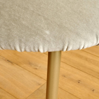 Freifrau - Armlehnstuhl Ona Bezug Stoff Velour Kvadrat Harald 3 143 Goldbeige Beige Stahlgestell Ona Messing ME021 - 3