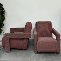 Cassina - 2er-Set Outdoor-Sessel Stoff Laguna Small Terracotta Steppnaht Bordeaux - 4