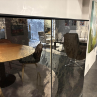 Piure - Highboard Nex Glamour Front Lack Ml02 Luna Silber Schwarz Korpus Und Gestell Mattlack P43 Coal Schwarz - 4