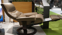 Stressless - Sessel View M Leder Batick Mole Braun Füße Classic Wenge Gebeizt Mit Power Leg And Back - 15