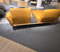 Koinor - Ecksofa Ceda Leder B Bonito Sole Gelb Metallkufe Schwarz Matt Pulverbeschichtet Inklusive Zwischentisch Und Nierenkissen - 4