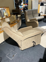 himolla - Sessel Mainz Stoff Nuvano Schlamm Beige Grau Gestell Motorisch Mit Aufstehhilfe - 2