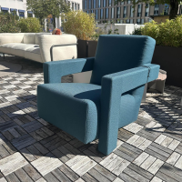 Cassina - Outdoor Sessel Utrecht XL Stoff Futura 701 Ottanio Blau Gestell Metall - 8