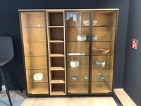 Leicht Küchen - Glashochschrank Vero Korpus Alpineiche Natur Front Glas Inklusive LED Beleuchtung Steuerbar - 3