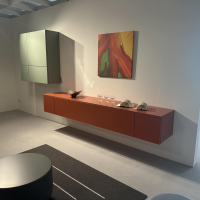 Hülsta - Wohnwand Neo Lack NCS S3050 Orange Und NCS S3010 Grün - 3