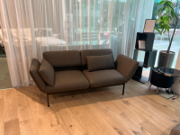 Brühl - Sofa Roro Leder Taron 5668 20 Braun Gestell Schwarz Pulverbeschichtet Mit 2 Drehsitzen - 3