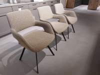 Venjakob - 3er-Set Stuhl July Stoff Freiburg Stone Beige Grau Gestell Metall Anthrazit Pulverbeschichtet - 5
