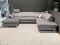 Musterring - Wohnlandschaft MR 365 Stoff Twice Grau mit 2 Kopfstützen - 8