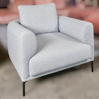 IP Design - Sessel Loop Stoff Mara IP1763-353 Grau Füße Metall Schwarz - 9