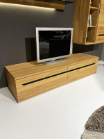 Decker - Anbauwand Ameno Wildeiche Massiv Bianco Geölt Inklusive LED Beleuchtung - 7