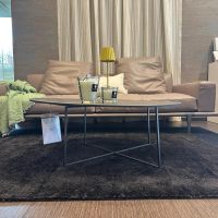 Molteni & C - Couchtisch Trevi TNR3 Platte Rund Eichenholz Grau Gestell Metall Zinnfarbig - 9