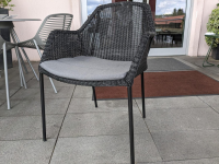 Cane Line - 4er Set Outdoor-Sessel Breeze Cane -Line Faser Natte Grau Aluminium - 5