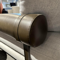 B&B Italia - Ecksofa Wohnlandschaft Noonu Stoff Spora 2038151 Hellgrau Metallgestell Lackiert Zinnfarbig - 6