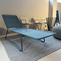 Weishäupl - Sonnenliege Balcony Bespannung Batyline Eden Grünblau Meliert Gestell Edelstahl Rauchblau Pulverbeschichtet - 4