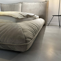 Mogg - Polsterbett Dalia Stoff Jolie Taupe G062 Grau Braun - 6