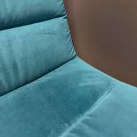 KFF - Stuhl Arva Light Stoff Seven Petrol Blau Drahtkufengestell Schwarz - 4