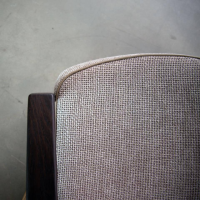 Jori - Sessel Lagom Stoff Axil 003 Grau Keder Leder Lipano Taupe Grau Gestell Eiche Geflammt - 2