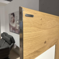 Scholtissek - Schrank Varus Knorrige Eiche Puro Geölt Türen Glas Optiwhite 9010 Weiß Matt 2 Türig - 6