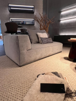 Flexform - Sofa Perry Stoff Grau 542 Hellgrau Mit Keder Und Kissen - 4