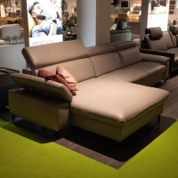 Modulmaster - Ecksofa MM PN1161 Leder Vivre 120 Alu Grau Fuß Metall Schwarz Inklusive Kissen - 2