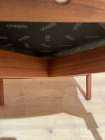 Porada - Sessel Louis Stoff Ikat Var. 13696/27 Gelb Struktur Nussbaum - 8