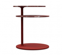 Molteni & C - Beistelltisch Vicino VTR1 Marmor Rot Drehbar - 2