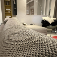 Artanova - Ecksofa Xenia Stoff U3471 Q2 Grau Taupe Füße Metall Schwarz - 7