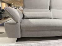 himolla - Ecksofa Comfortmaster Spektra 1487 Stoff Loop 02 Jet Hellgrau Metallkufe Anthrazit Motorisch Verstellbar - 14
