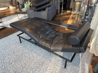 IP Design - Liege Campus De Luxe Leder IP Space Schwarz Gestell Metall Schwarz Mit Abklappbarem Rückenteil - 5