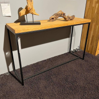 Natura - Konsole Farmingdale Oberfläche Natur Eiche Geölt Gestell Metall Schwarz - 6