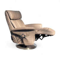 himolla - Relaxsessel 7727 Easy Swing Leder Longlife Rustika 24 Braun Drehteller Edelstahl 2 Motorig Mit Aufstehhilfe - 5