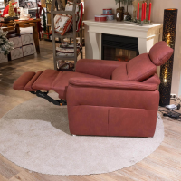 OrthoSedis - Polstergarnitur Stoff Ares Bordeaux Rot Fuß Aluminium Poliert Inklusive Kissen - 11