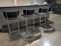 Arclinea - 4er-Set Barhocker Olimpia Sitz Eiche Grau - 11