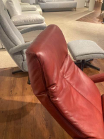 Activineo - Sessel Boss Leder L30 WL Rouge Rot Gestell Metall Schwarz - 2