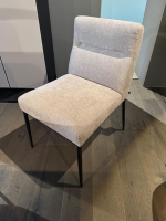 Haas - Sitzgruppe Columbo Leder Rancho 1805 Fango Beige Metallgestell Rundrohr Schwarz Lackiert - 2