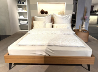 San Giacomo - Bett Aliante 1 0 Nuss Canaletto Füße Schwarz Mit Lattenrost - 2