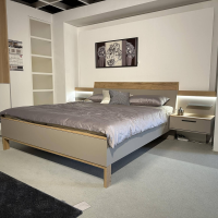 Disselkamp - Schlafzimmer Cuneo Balkeneiche Akzent Lack Taupe Grau Beige Griffe Smart Anthrazit Mit Beleuchtung - 7