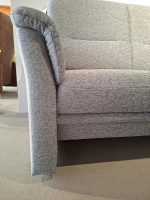 Gruber - 2er Set Sofa Bornholm Stoff Q2 200 Eisengrau Füße Aluminium Matt - 4
