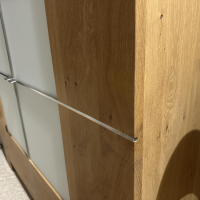 Scholtissek - Schrank Varus Knorrige Eiche Puro Geölt Türen Glas Optiwhite 9010 Weiß Matt 2 Türig - 3