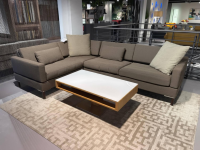 Brühl - Ecksofa Tomo Soft Stoff 3677 25 Grau Füße Massivholz Schwarz Lackiert - 3