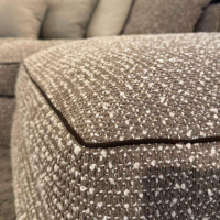 Flexform - Ecksofa Harper Stoff Extra Elba 381 Beige Weiß Füße Metall Schwarz Pulverbeschichtet - 2