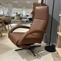 Jori - Relaxsessel Yoga 3391 Multi-Move Medi in Celia Tabacco Braun Metallgestell Gewellt Lackiert Schwarz Mit Motorischer Rückenlehne Inkl. Verstellbarer Kopfstütze - 7