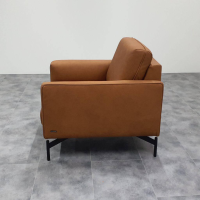 Johann Jakob - Sessel 1360 04 E44 Leder 27 Leonessa Almond Braun Gestell Metall Anthrazit - 3