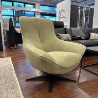 Rom - Sessel Rico Stoff Escana Sage Grün Gestell Metall P694 Schwarz - 5