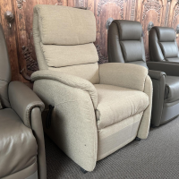 himolla - Ruhesessel 7632 Stoff 24 Q2 Fashion Creme Beige Füße Rollen Schwarz - 3