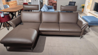 Hukla - Ecksofa HP 1901 Leder Vivre Goa Braun mit 2 Kopfstützen - 2