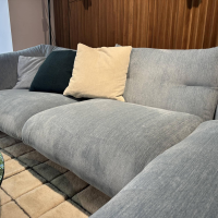 Cassina - Ecksofa Moncloud 865 Stoff Fox Cielo 316 Blau Füße Metall Schwarz Mit Kissen - 8