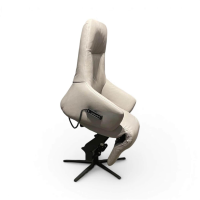 himolla - Sessel 7578 S-Lounger Leder Eleganza Coala Hellgrau Sternfuß Metall Schwarz Matt Inkl. 2-Motorig Aufstehhilfe - 4