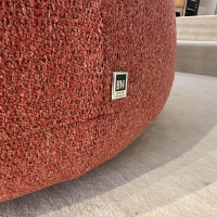 Bielefelder Werkstätten - Sofa Nimbo Stoff Prince 285 Rot Füße Mit Stoff Bezogen - 2